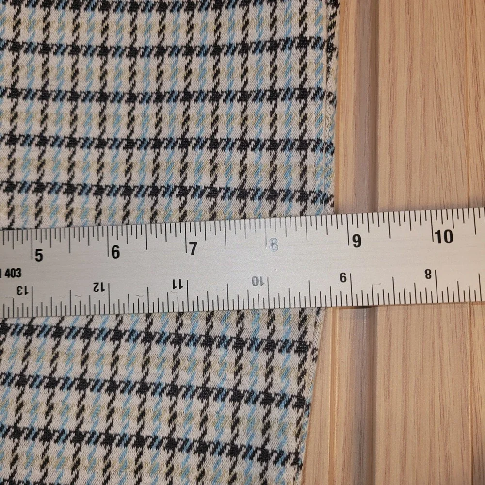 Crosby Park Avenue Stretch Plaid Straight Leg Trousers Blue Yellow Black 4